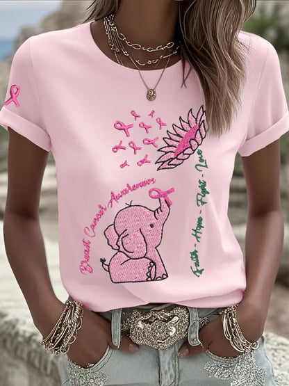 Frauen Brustkrebs Elefanten Sonnenblume T-Shirts