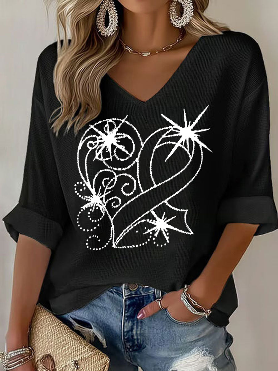 Frauen Brustkrebs Bewusstsein Rosa Band Print Casual T-Shirt