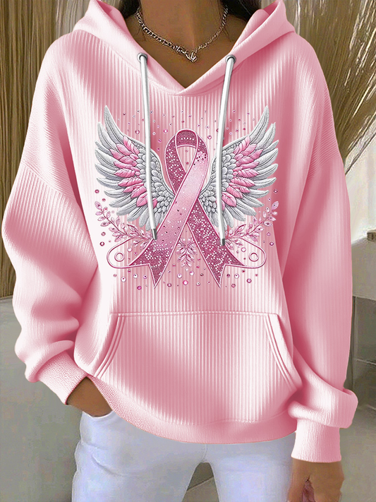 Frauen Brustkrebs Bewusstsein Blumen kunst Kapuzen Sweatshirt