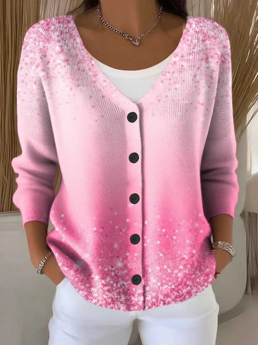 Damen-Strickjacke mit V-Ausschnitt