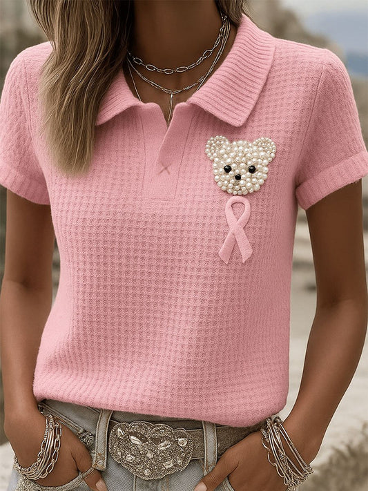 Frauen Brustkrebs Bär Shirt
