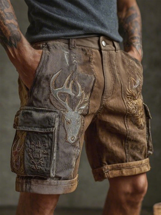 Westliche Elch-Shorts für Herren