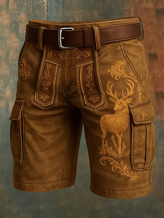 Oktoberfest Hirschhosen Künstlerisch bedruckte Taschen tasche Freizeit-Cargo-Shorts