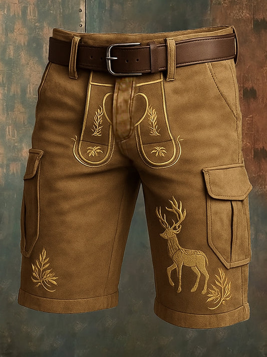 Oktoberfest Hirschhosen Künstlerisch bedruckte Taschen tasche Freizeit-Cargo-Shorts