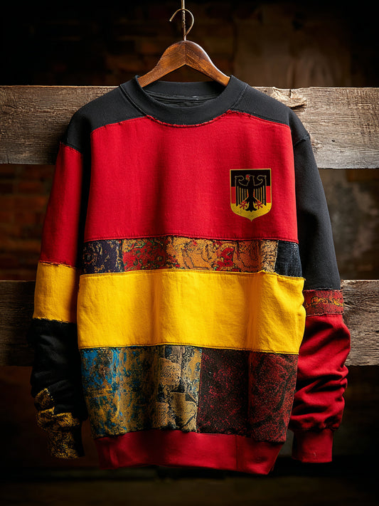 Herren-Sweatshirt mit Rundhals ausschnitt Deutschland Kunstdruck