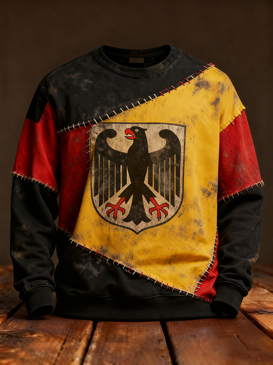 Herren Sweatshirt mit Rundhals ausschnitt Deutschland Design