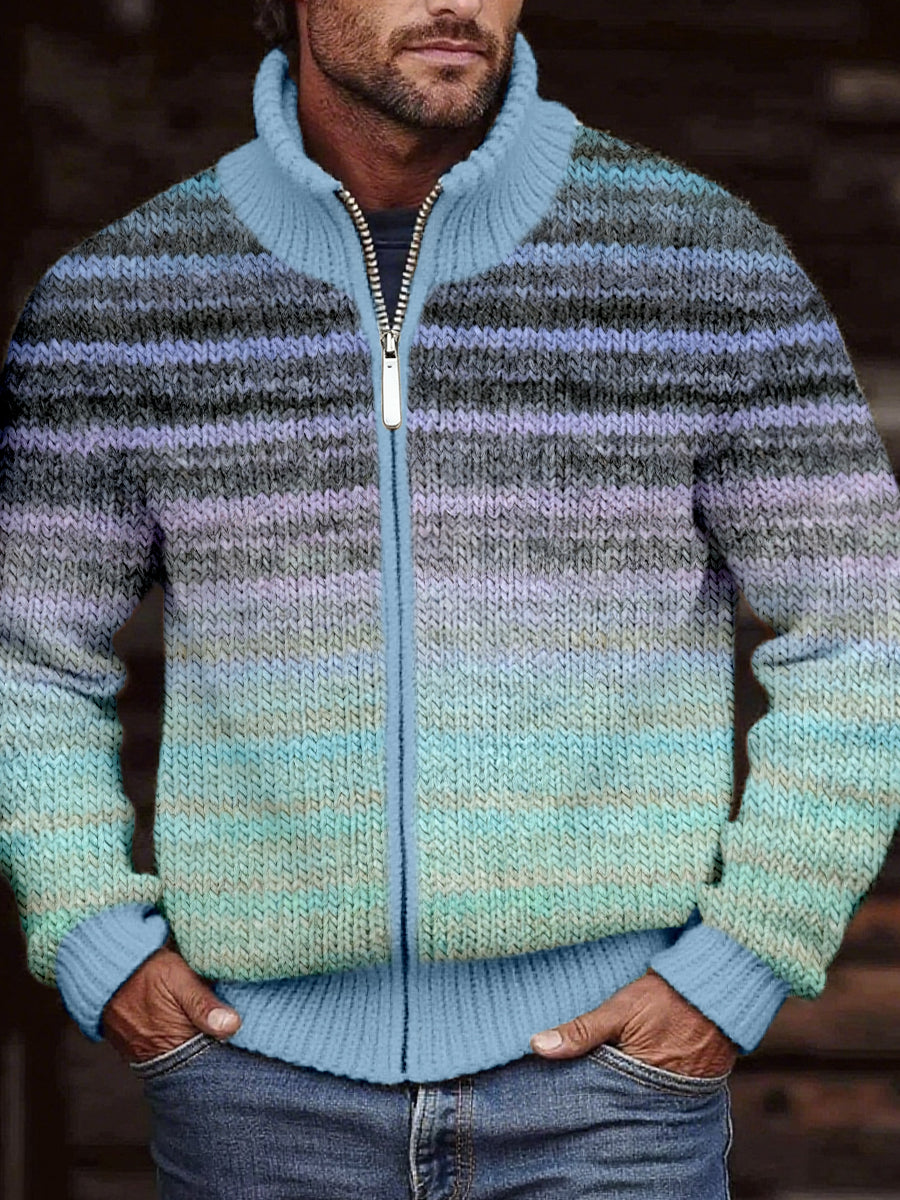 Herren Pastell farbe Gemütliche Strickjacke
