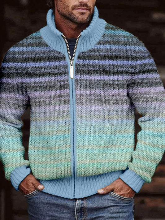 Herren Pastell farbe Gemütliche Strickjacke