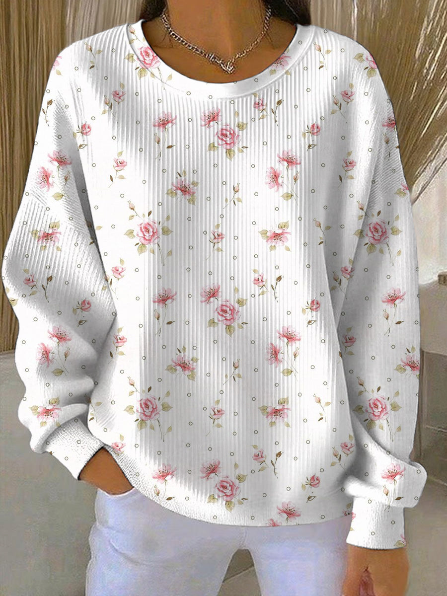 Frauen Brustkrebs Rosa Print Casual Sweatshirt