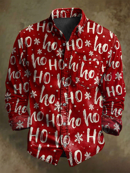 Abstrakter Weihnachts brief Schneeflocke druck lässiges Langarm-Shirt