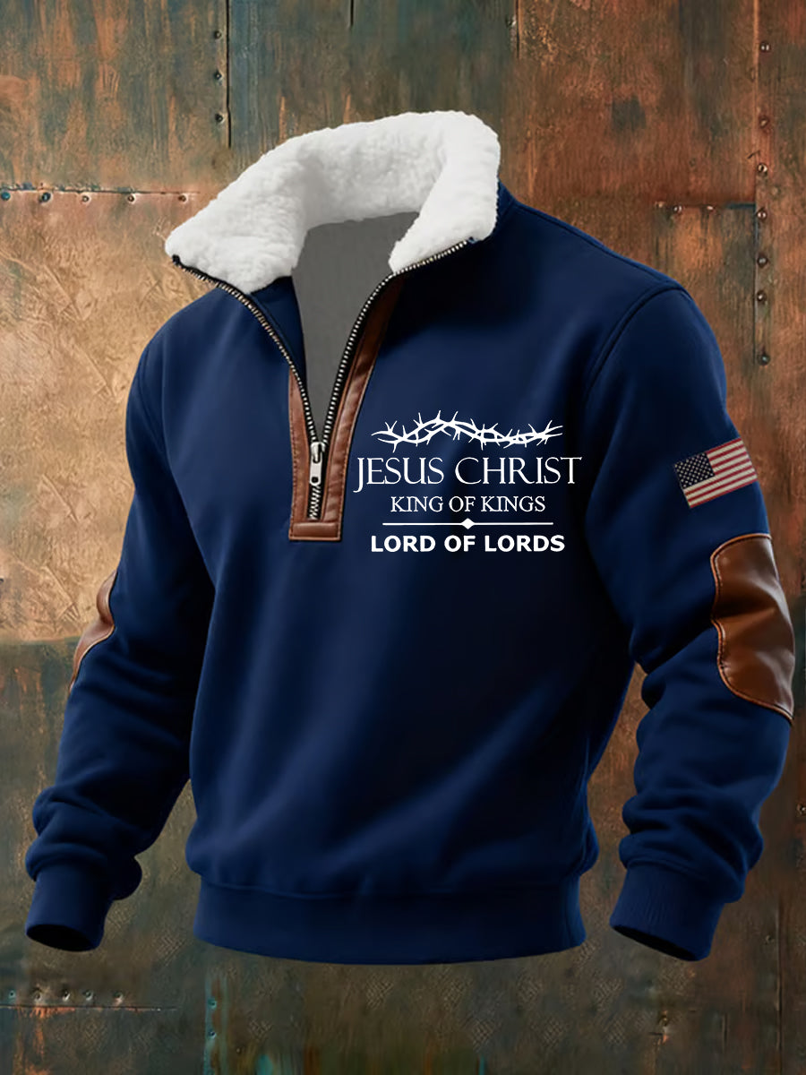 Herren Vintage Art Faith Casual Sweatshirt