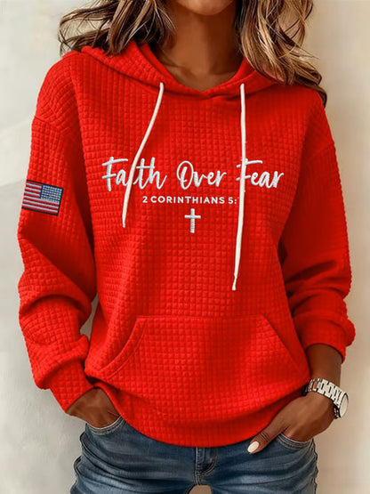 Frauen glauben über Angst Kapuzen-Sweatshirt