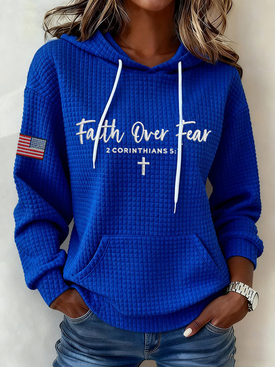 Frauen glauben über Angst Kapuzen-Sweatshirt