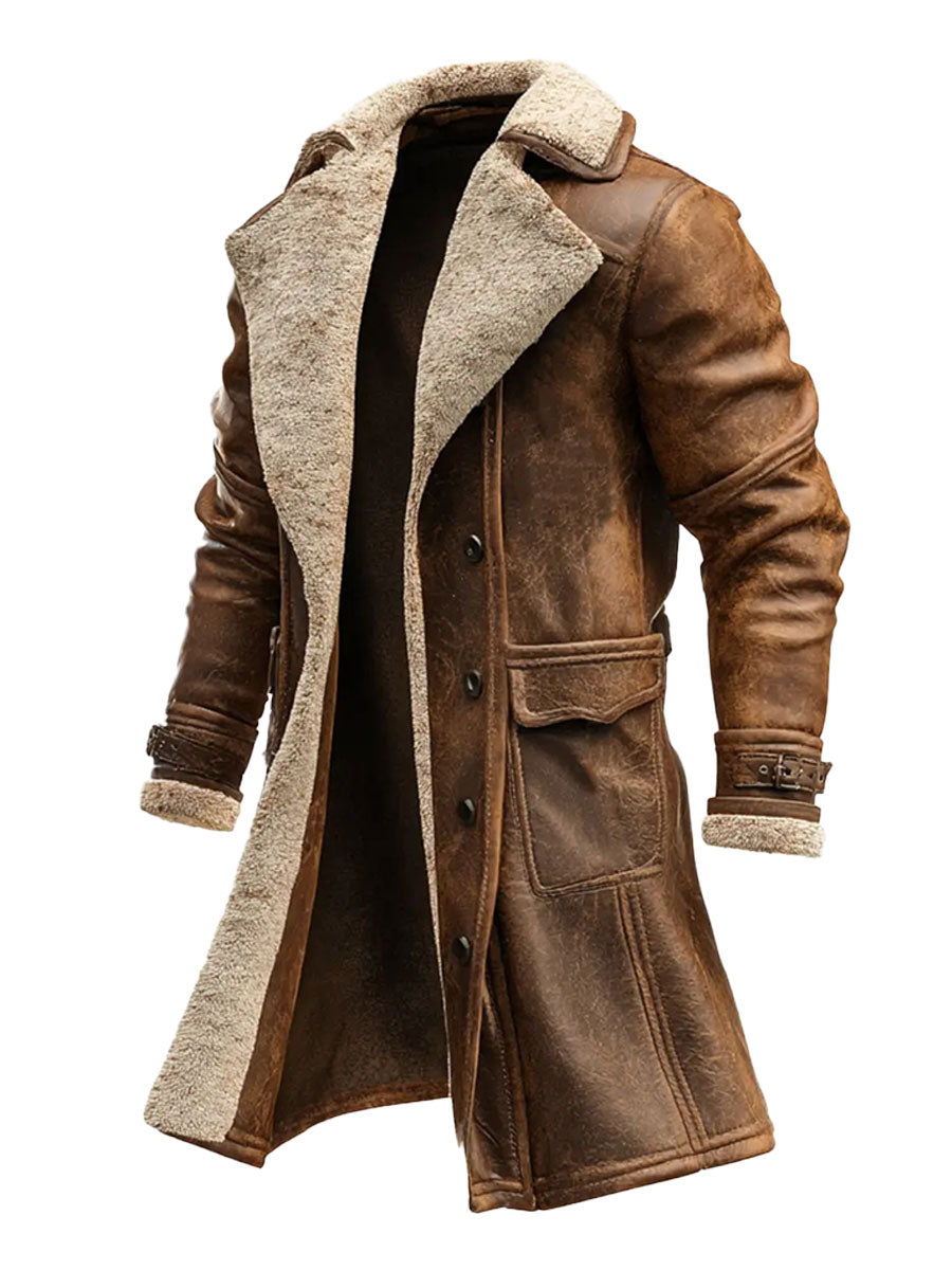 Herren Retro Plüsch Freizeit jacke