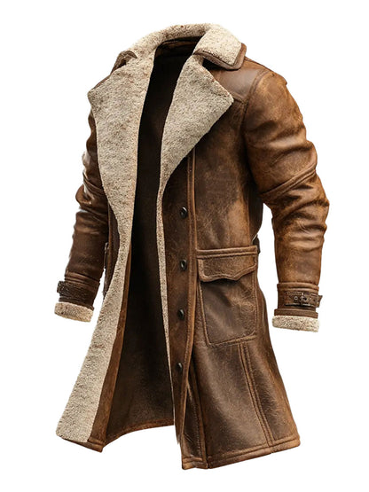 Herren Retro Plüsch Freizeit jacke