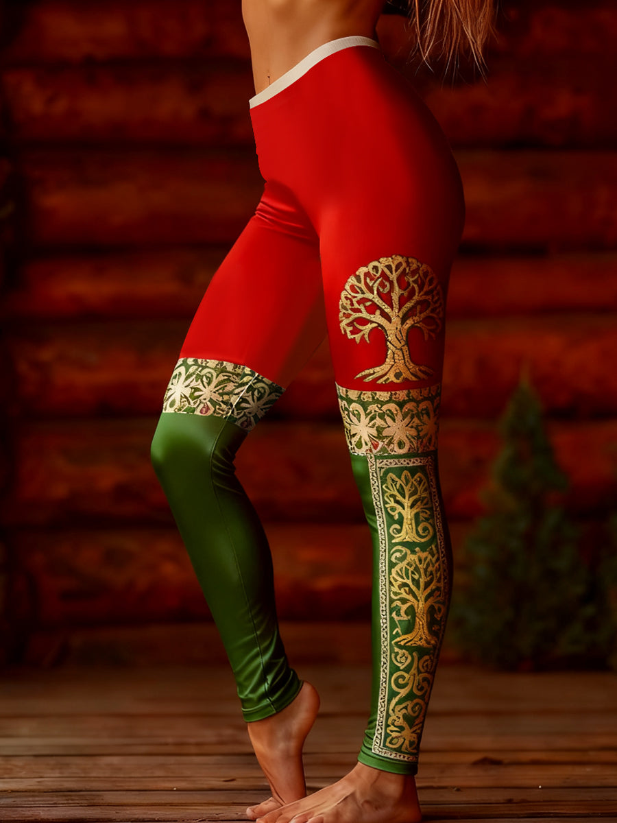 Damen-Weihnachts-Viking-Leggings