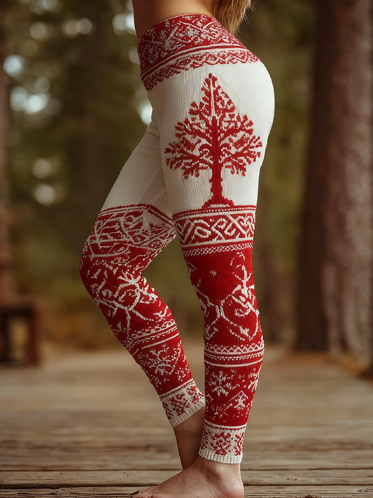 Damen-Weihnachts-Viking-Leggings