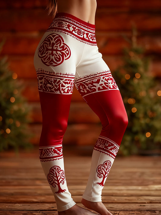 Damen-Weihnachts-Viking-Leggings