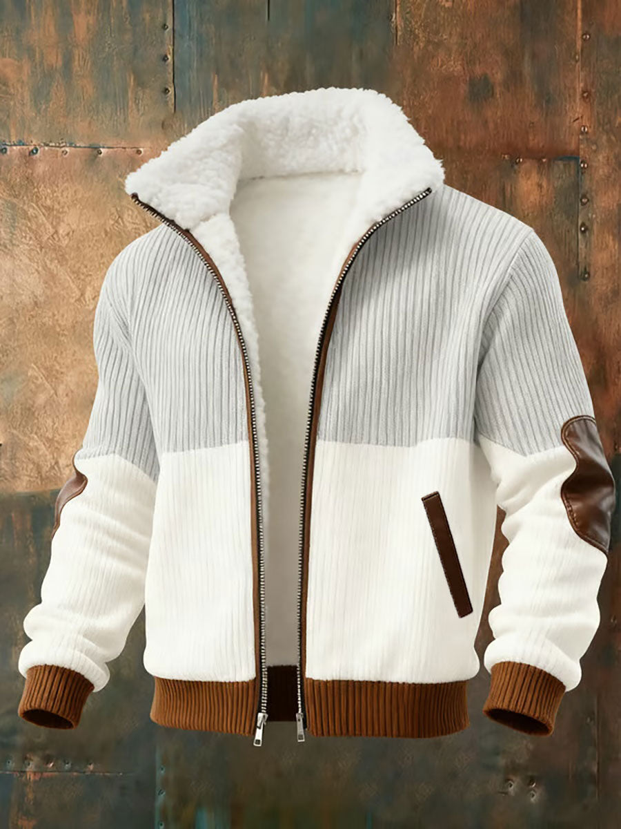Herren-Kunstdruck-Freizeit jacke mit Reiß verschluss