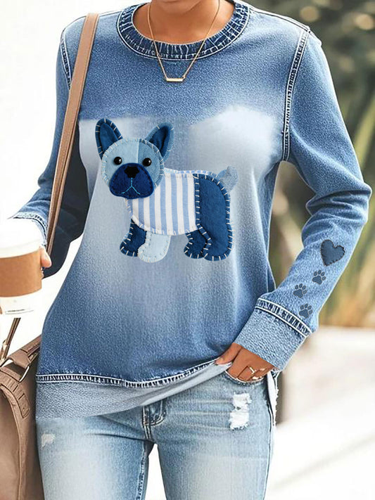 Damen-Hunde-Sweatshirt