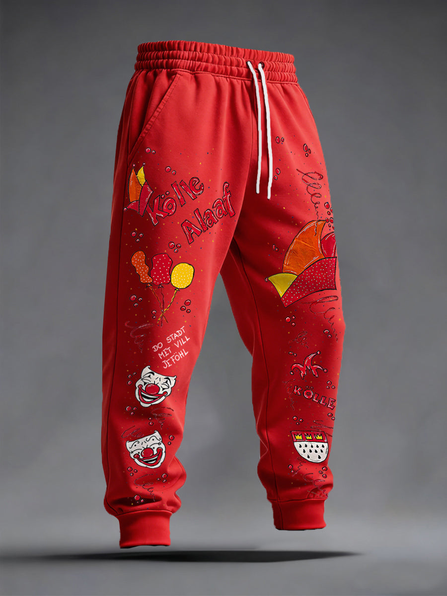 Kölle Alaaf Cologne Carnival Clown Print Freizeit hosen für Herren