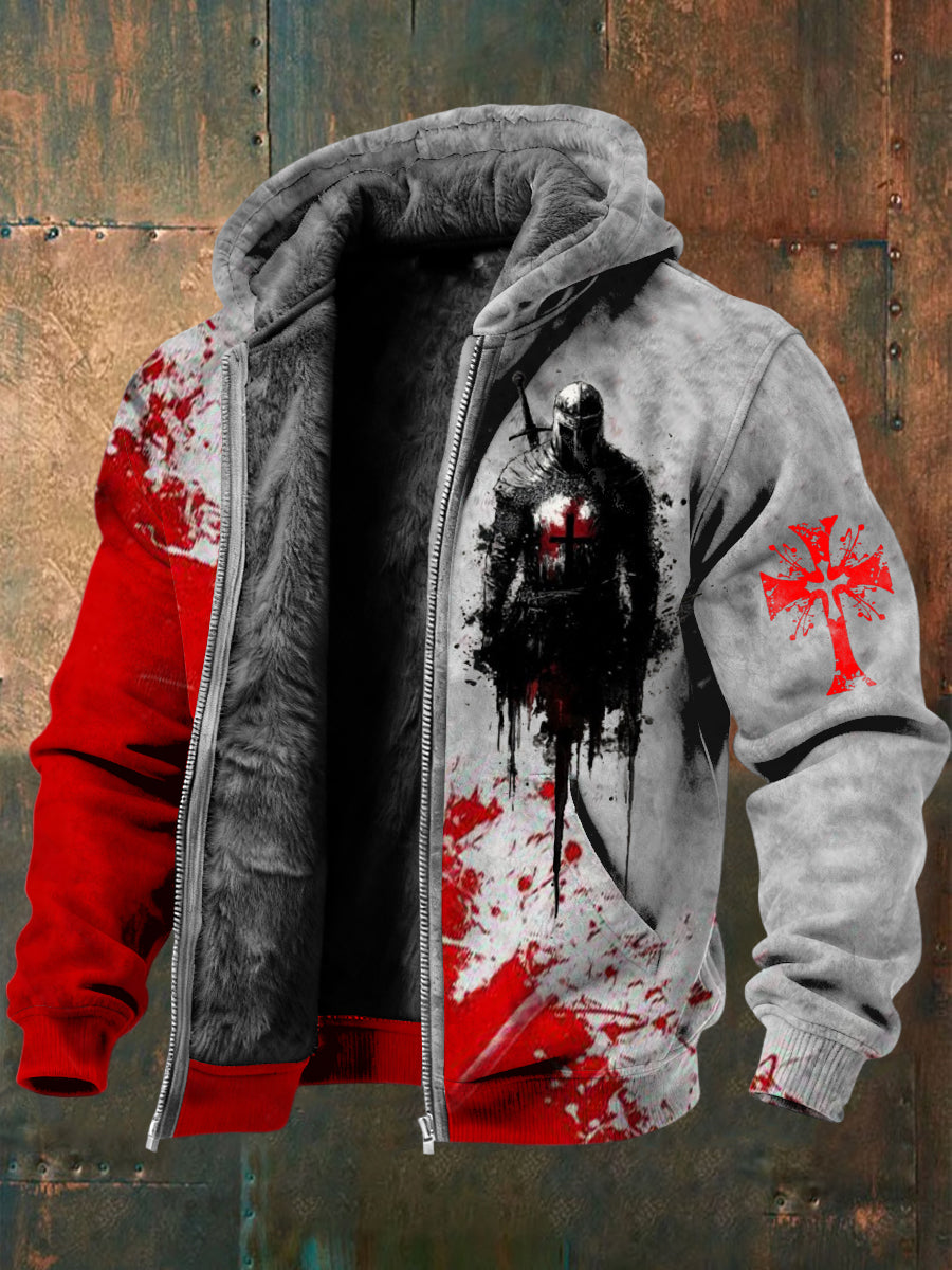 Herren-Soldaten jacke mit roter Tinte bespritzt mit Eisernen Kreuz