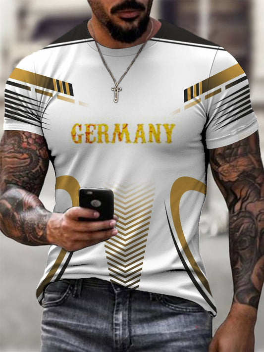 Herren Slim-Fit-T-Shirt mit Gold-Akzent in Deutschland