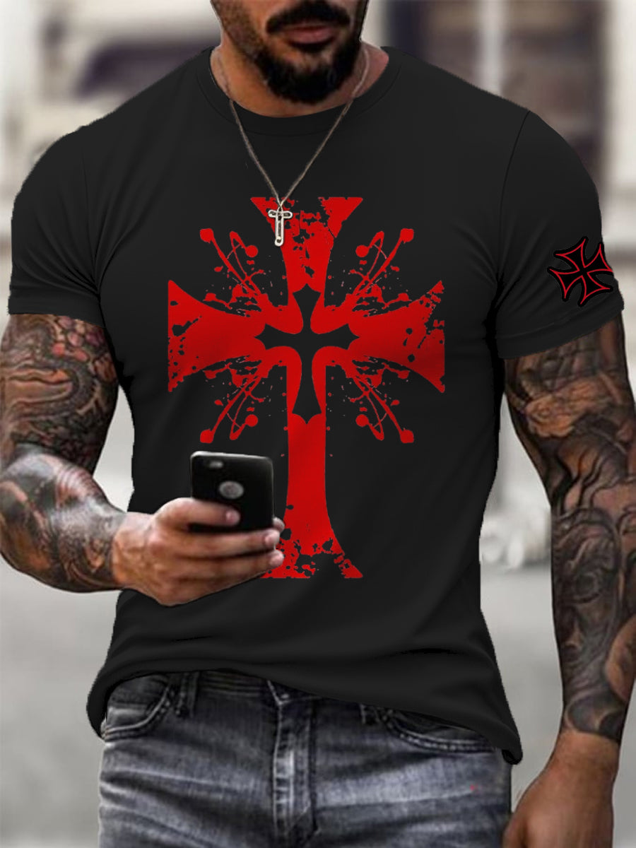 Tempelritter Herren Kreuz T-Shirt