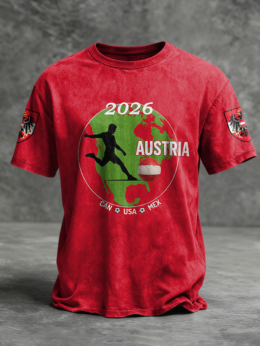 Retro österreich ische Fußball-Weltmeister schaft lässig T-Shirt