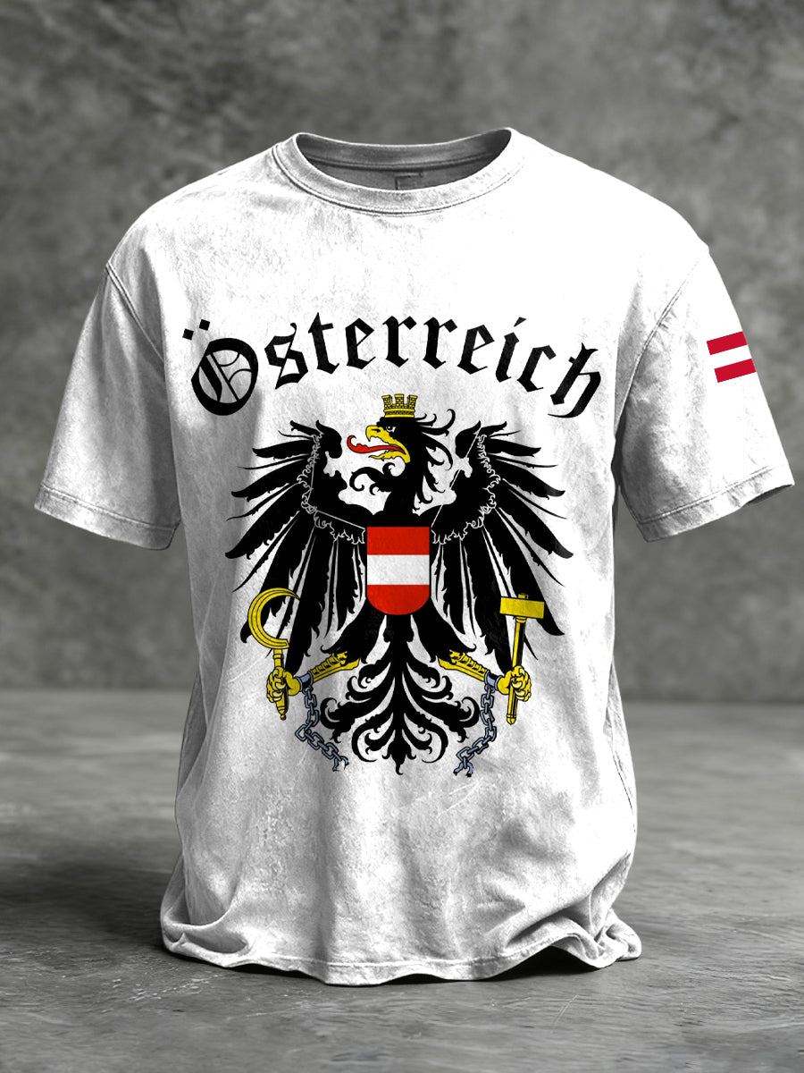 Retro österreich isches Emblem Casual T-Shirt