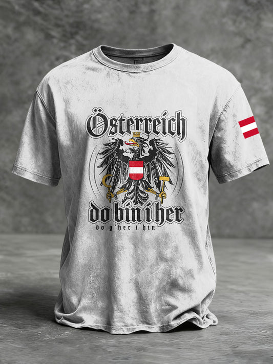 Retro österreich isches Emblem Patriot Casual T-Shirt