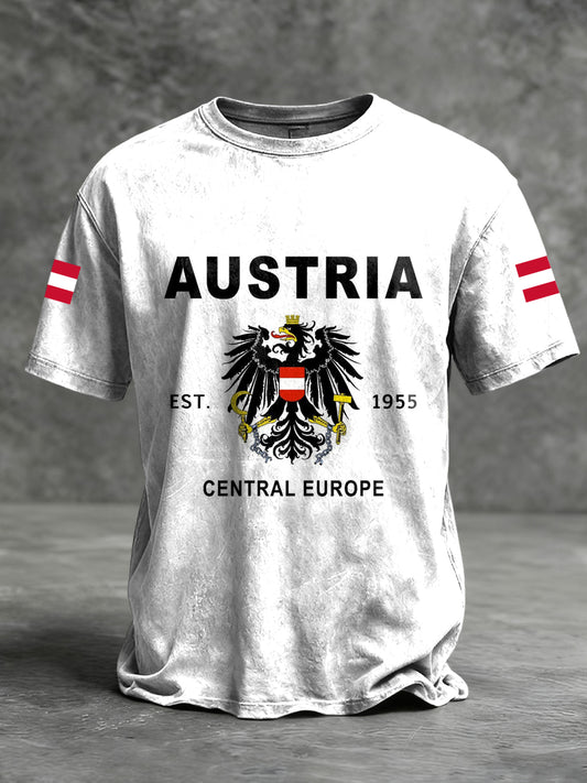 Retro österreich isches Emblem Casual T-Shirt