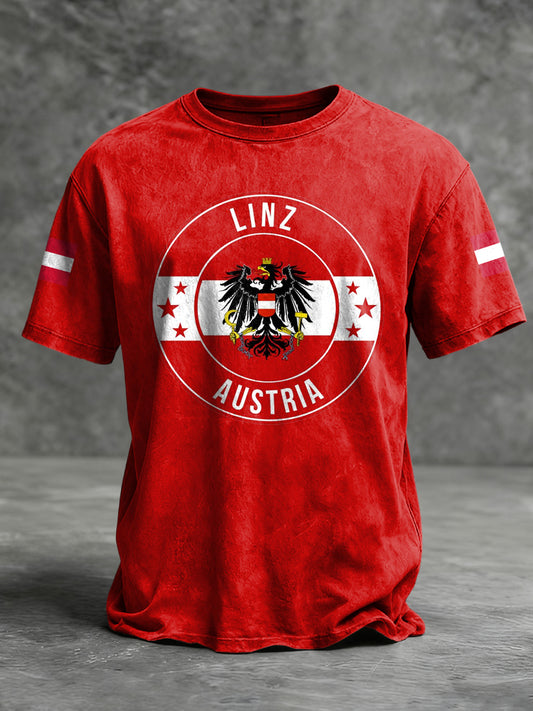 Retro österreich isches Emblem Casual T-Shirt