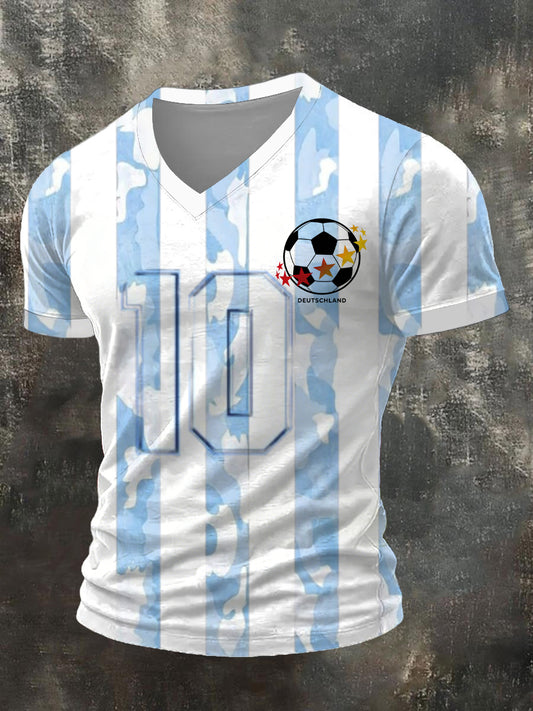 Männer Camo-gestreifte Deutschland Fußball Nummer 10 T-Shirt