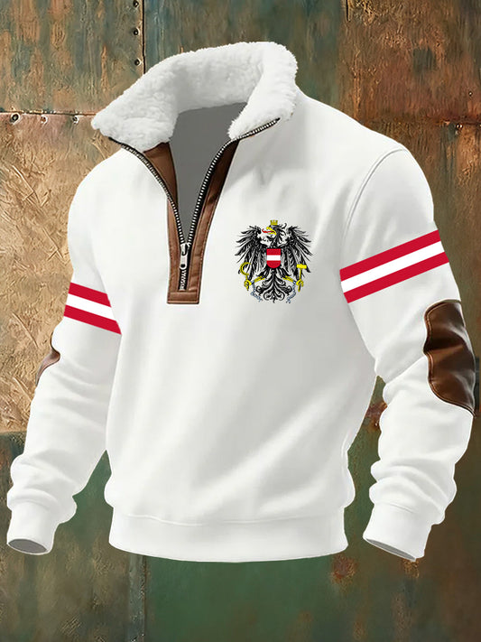 Österreich isches Flaggen druck-Gedenk-Sweatshirt für Männer