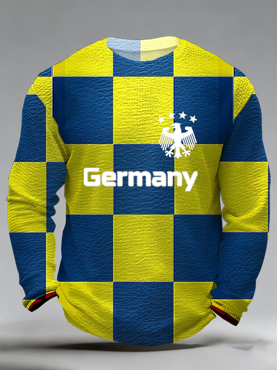 Herren-Gedenk-T-Shirt mit National flaggen druck zur Unterstützung der deutschen Weltmeister schaft