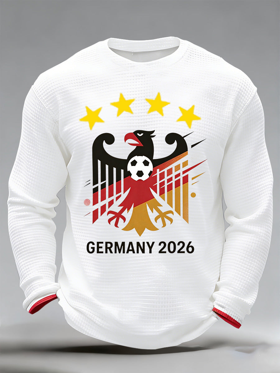Herren-Gedenk-T-Shirt mit National flaggen druck zur Unterstützung der deutschen Weltmeister schaft