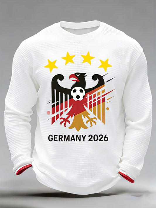Herren-Gedenk-T-Shirt mit National flaggen druck zur Unterstützung der deutschen Weltmeister schaft