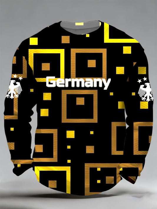 Herren-Gedenk-T-Shirt mit National flaggen druck zur Unterstützung der deutschen Weltmeister schaft