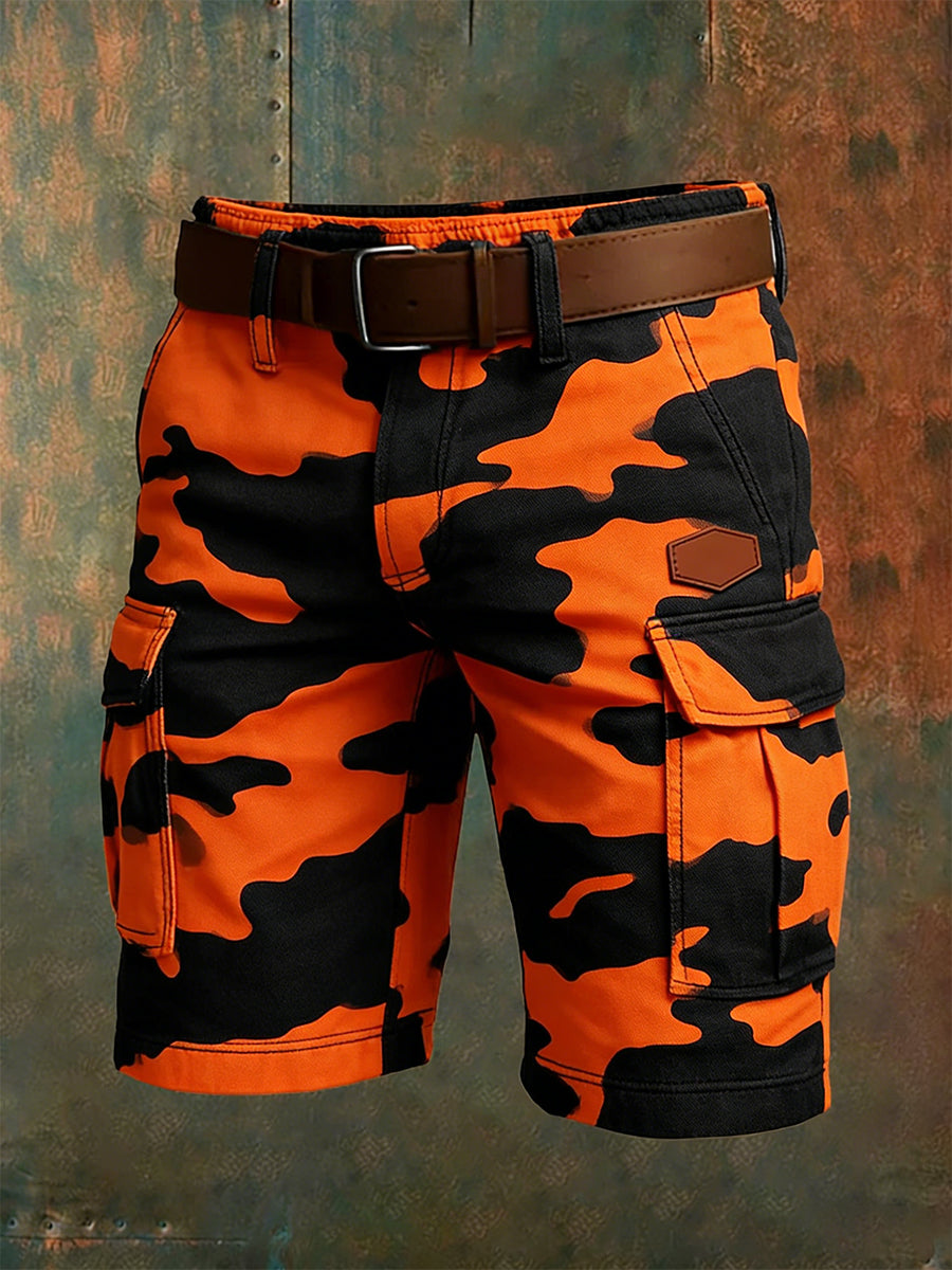 Herren Retro Urlaub Business Art Print Freizeit shorts