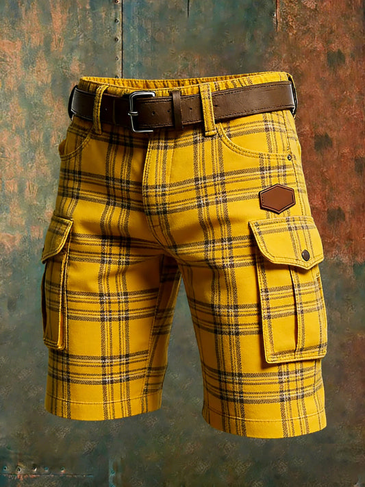 Herren Retro Urlaub Business Art Print Freizeit shorts