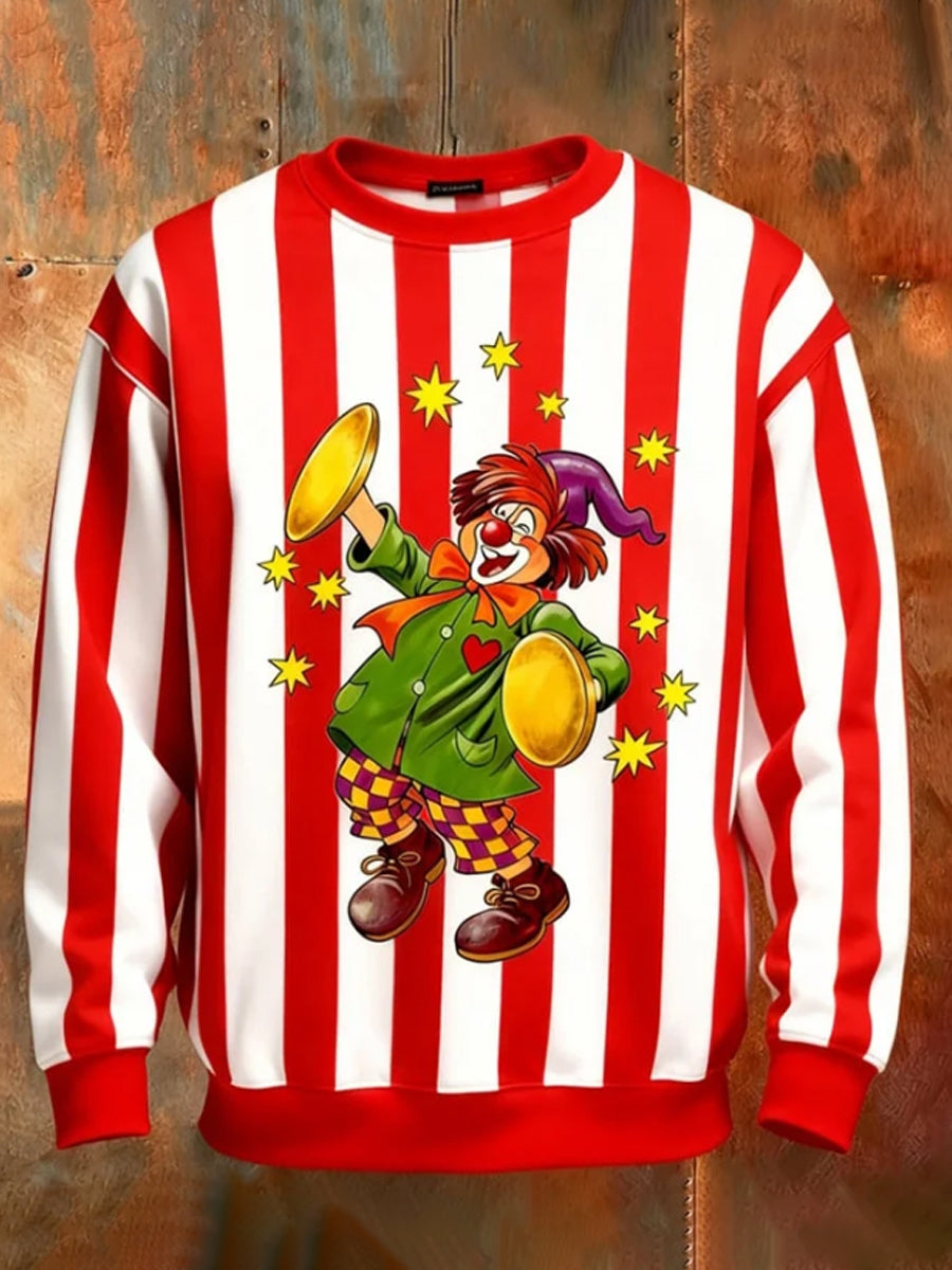 Herren-Langarm-T-Shirt mit Rundhals ausschnitt Kölner Karneval