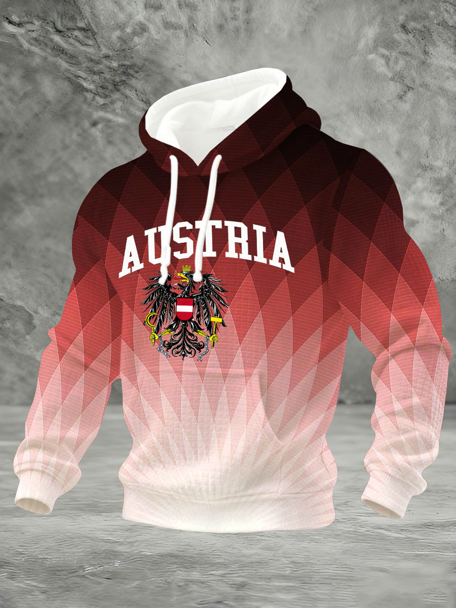 Warme Jacke mit österreichi schem Flaggen druck für Männer