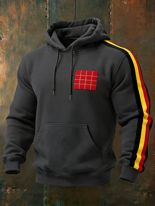 Herren-Kapuzen pullover mit grauer deutscher Flagge