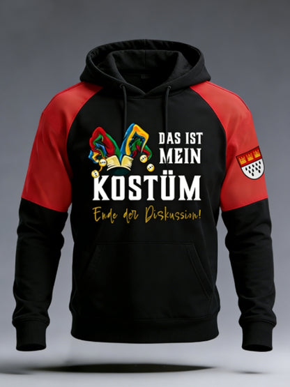 Herren Kölner Karneval Samt Raglan Hoodie