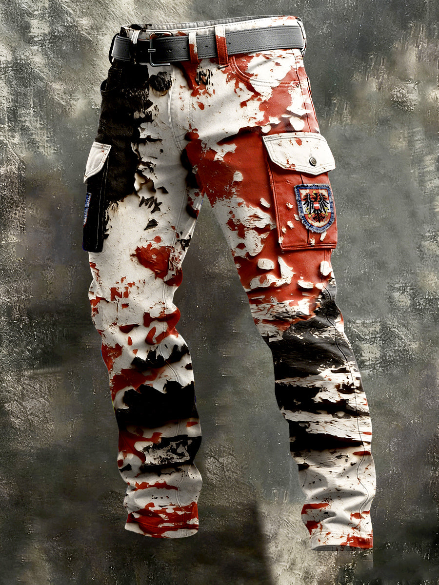 Herren-Vintage-Adler-Flagge mit lässiger Hose