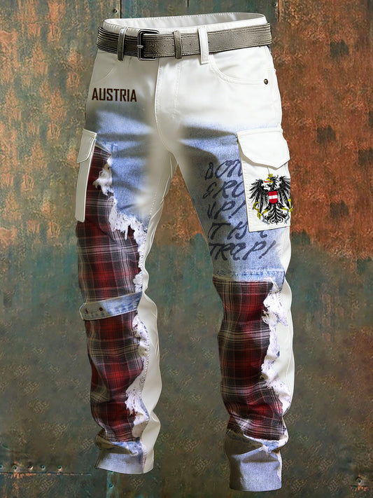 Österreich ische Kunstdruck hosen für Herren