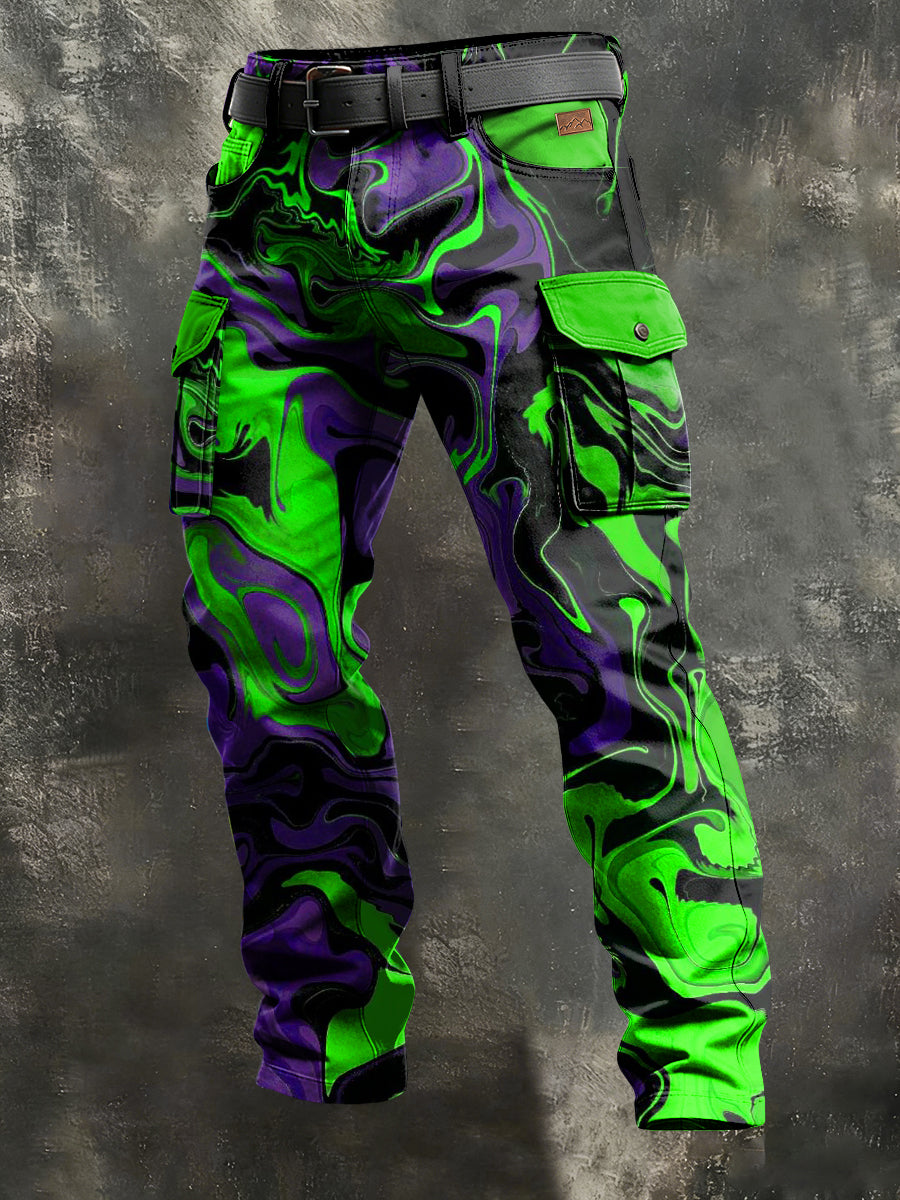 Herren-Retro-Urlaub Business-Kunstdruck Freizeit-Hose