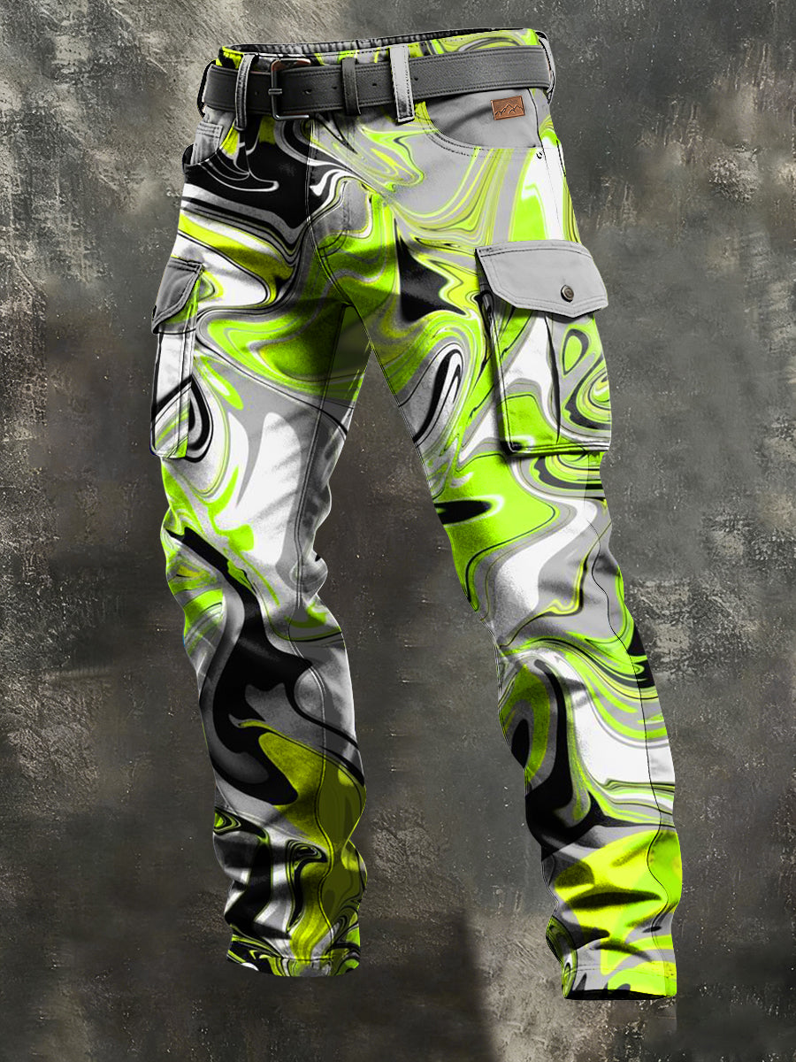 Herren-Retro-Urlaub Business-Kunstdruck Freizeit-Hose