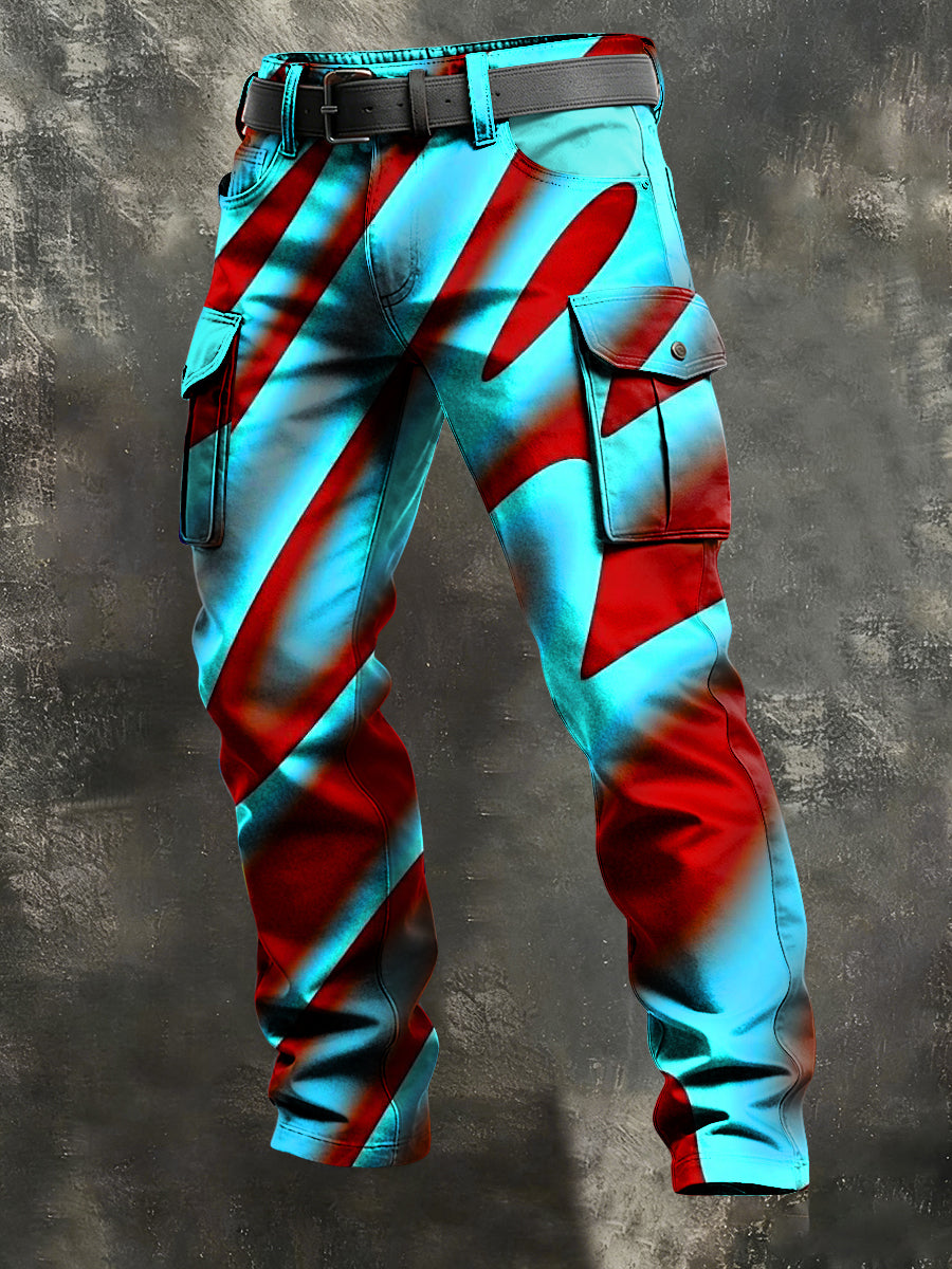 Herren-Retro-Urlaub Business-Kunstdruck Freizeit-Hose